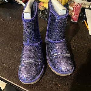 UGG CLASSIC SPARKLE PURPLE SEQUIN W/PSP LIMITED EDITION WOMEN US 8